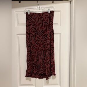 Rails Black and Red High Low Skirt